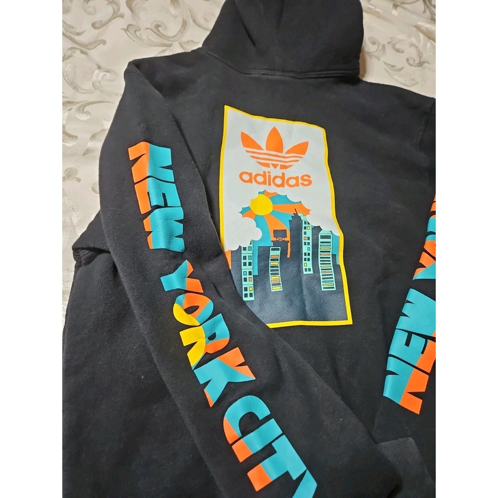 Adidas Beyond The Streets New York City Hoodie SKYLINE LOGO Excellent Sz Med